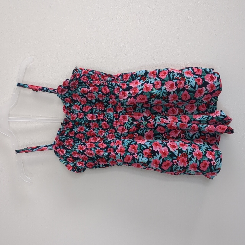 Girls Old Navy Sleeveless Printed Smocked Romper (Size S 6/7)